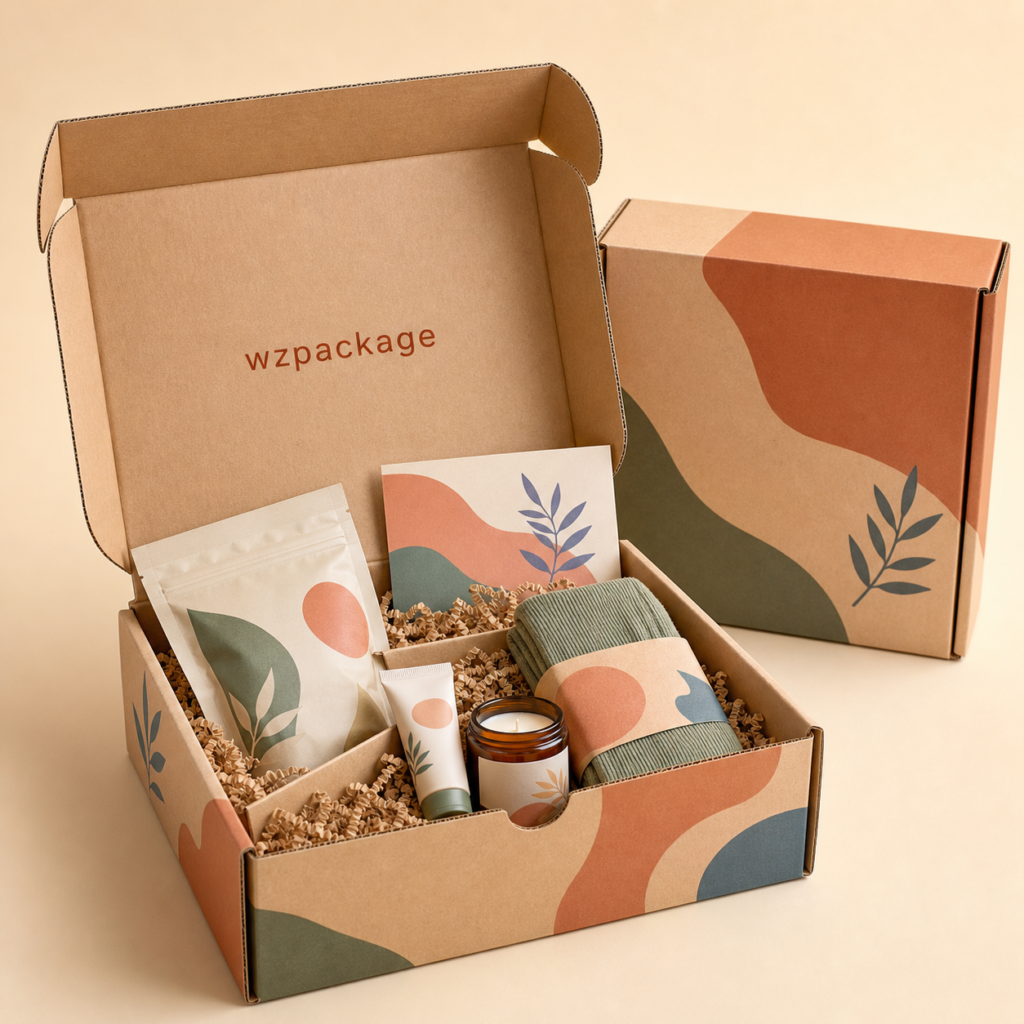 Custom subscription mailer box with curated lifestyle products
