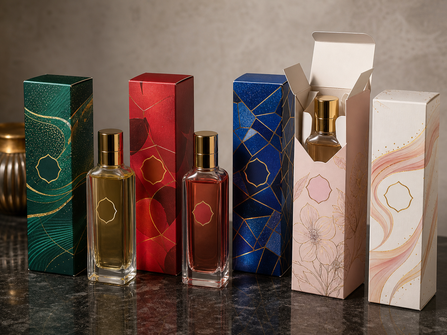 Tall micro corrugated folding carton for perfume bottle