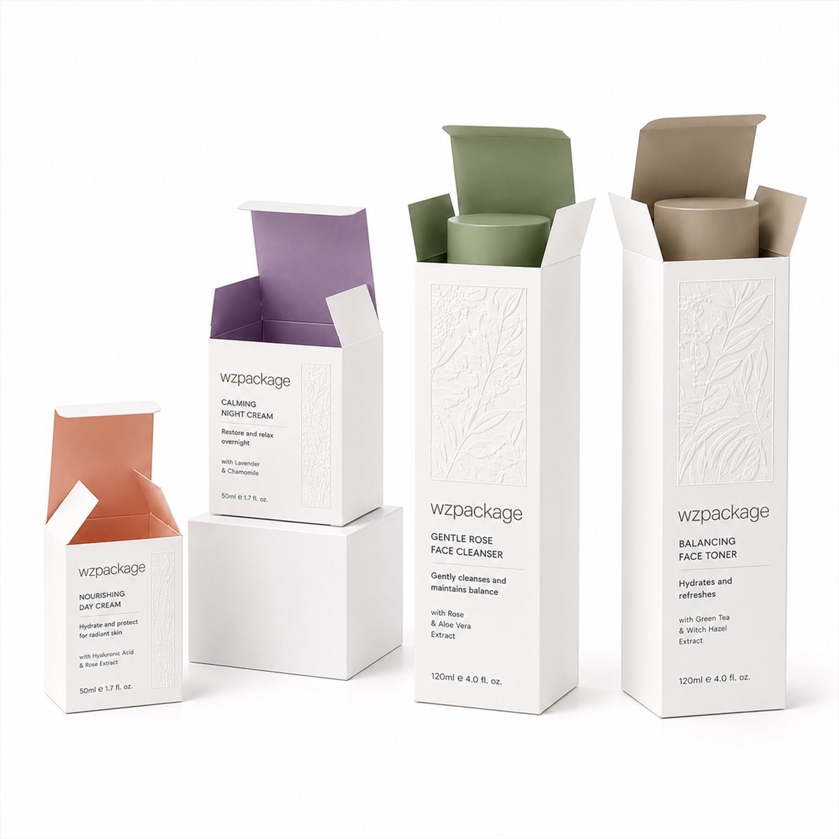 Custom printed paper boxes for skincare and retail products